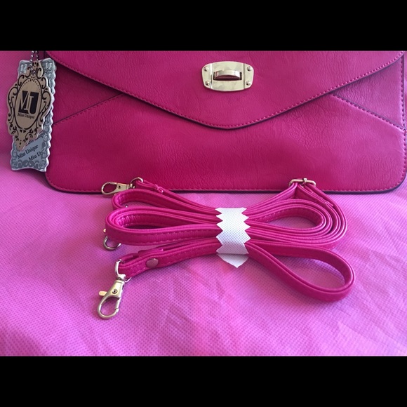 NWT Miss Unique clutch bright pink - Picture 2 of 5